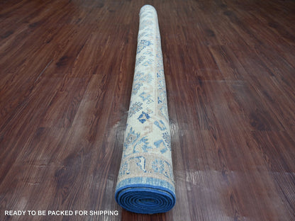 Blue 6'0" x 8'5" Kazak Hand knotted Wool Rug - Sku: O021786