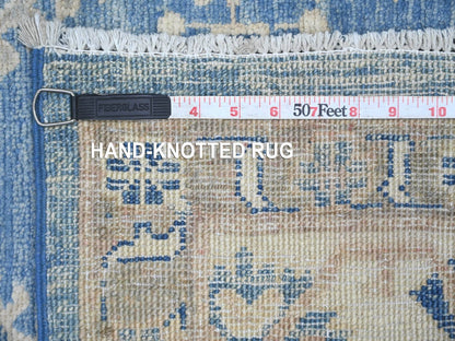Blue 6'0" x 8'5" Kazak Hand knotted Wool Rug - Sku: O021786