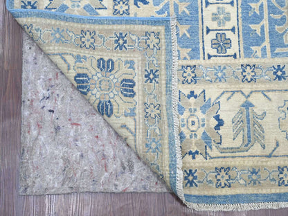 Blue 5'8" x 8'11" Kazak Hand knotted Wool Rug - Sku: O021787