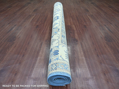 Blue 5'8" x 8'11" Kazak Hand knotted Wool Rug - Sku: O021787