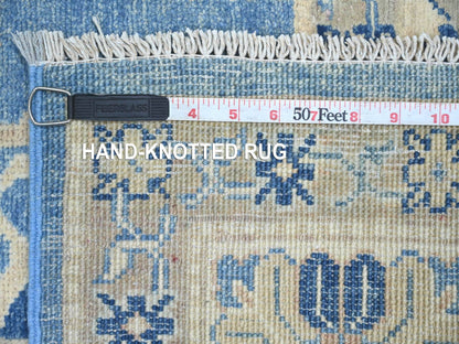 Blue 5'8" x 8'11" Kazak Hand knotted Wool Rug - Sku: O021787