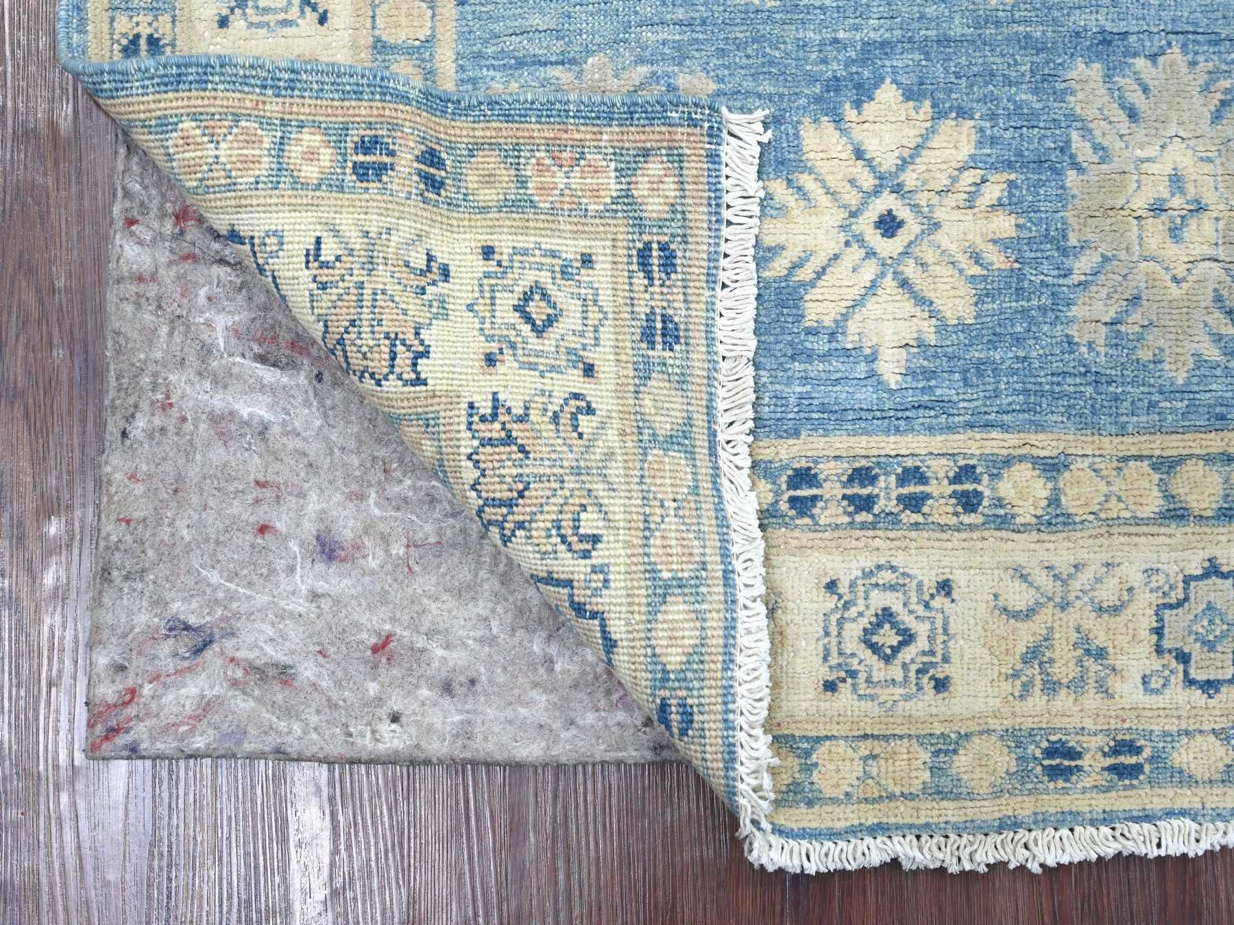Blue 2'11" x 4'9" Kazak Hand knotted Wool Rug - Sku: O021799