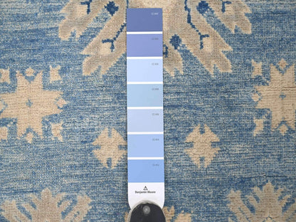 Blue 2'11" x 4'9" Kazak Hand knotted Wool Rug - Sku: O021799