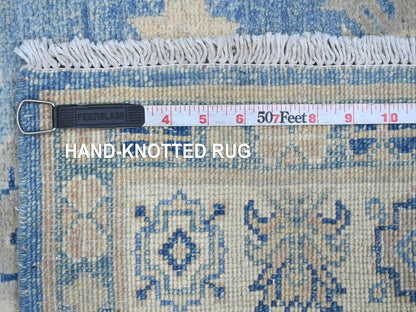 Blue 2'11" x 4'9" Kazak Hand knotted Wool Rug - Sku: O021799
