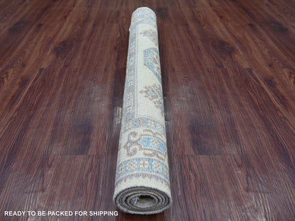 Kazak Kazak hand-knotted wool rug in Ivory, 3'3" x 4'7" — SKU O021800 (view 4)