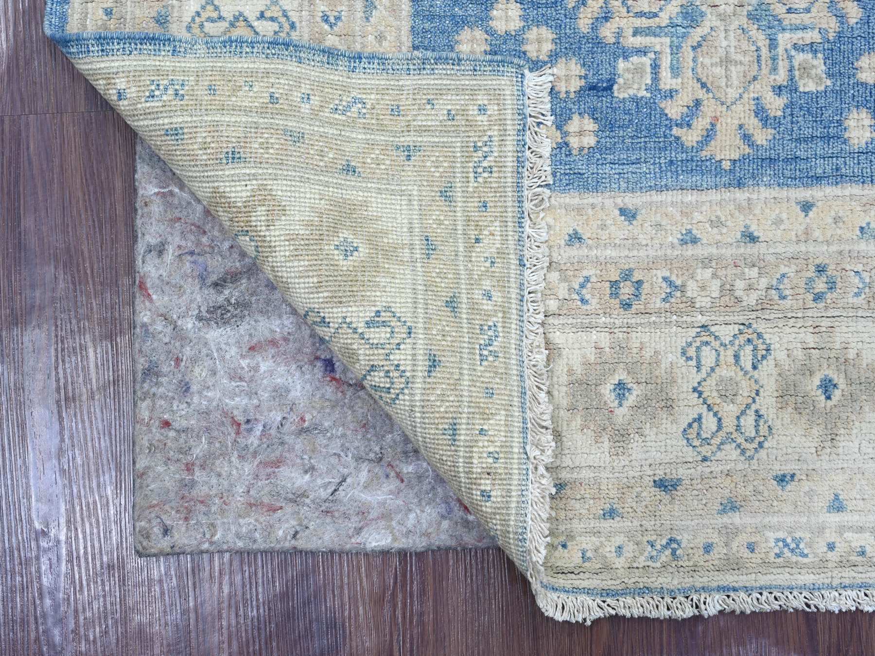 Blue 3'3" x 4'10" Kazak Hand knotted Wool Rug - Sku: O021802