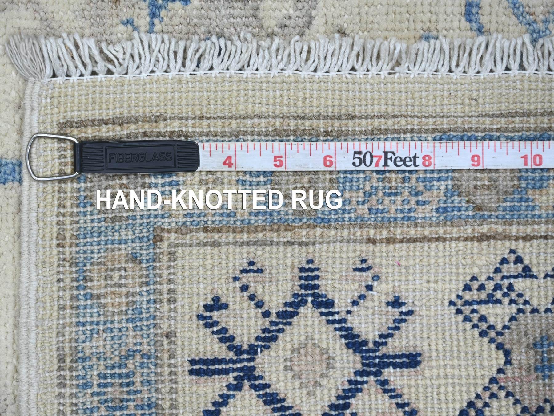 Kazak Kazak hand-knotted wool rug in Ivory, 3'2" x 4'11" — SKU O021803 (view 6)