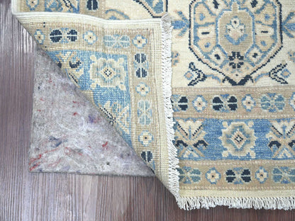 Ivory 3'1" x 4'10" Kazak Hand knotted Wool Rug - Sku: O021805