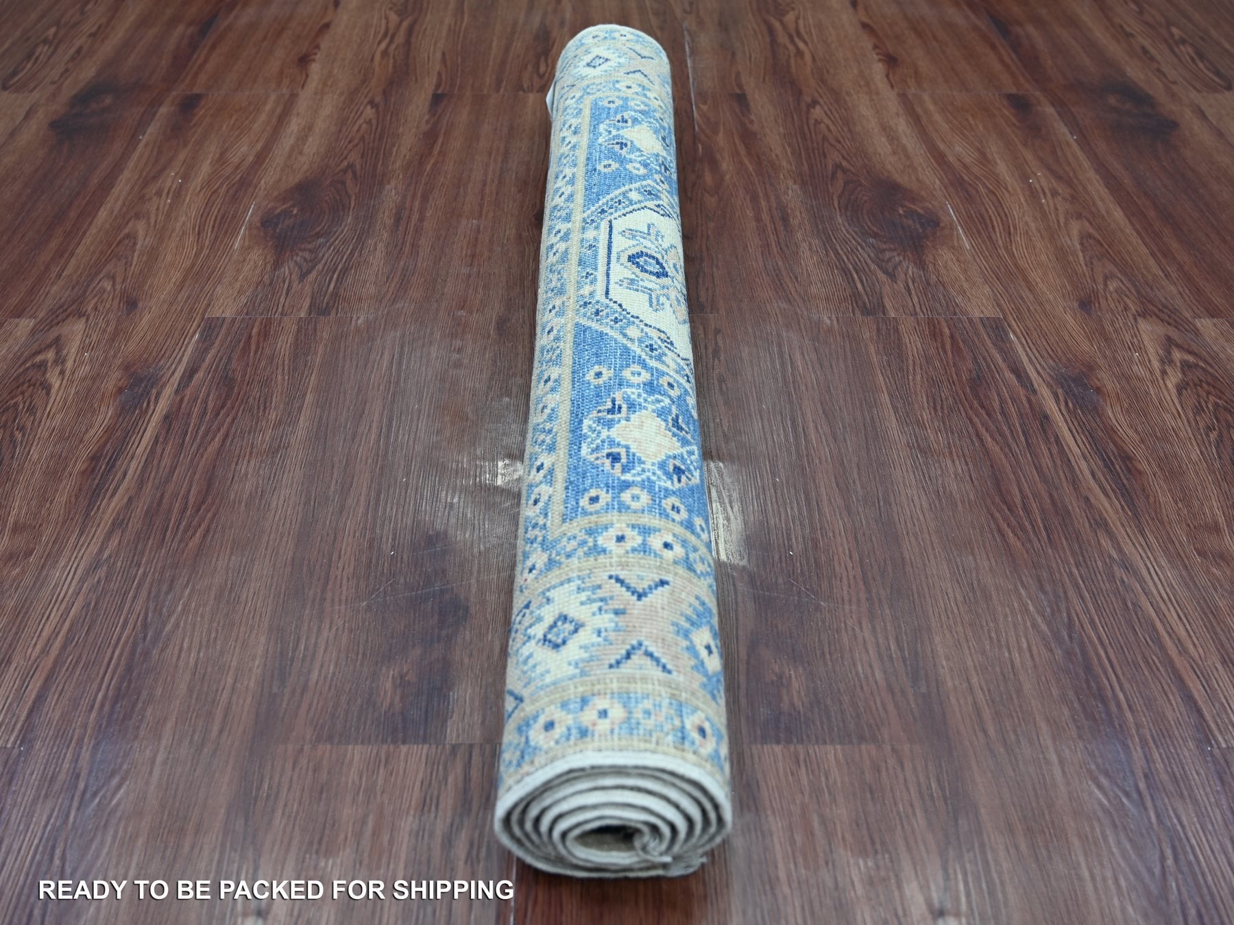 Kazak Kazak hand-knotted wool rug in Ivory & Gray, 3' x 4'9" — SKU O021808 (view 4)