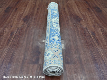 Kazak Kazak hand-knotted wool rug in Ivory & Gray, 3' x 4'9" — SKU O021808 (view 4)
