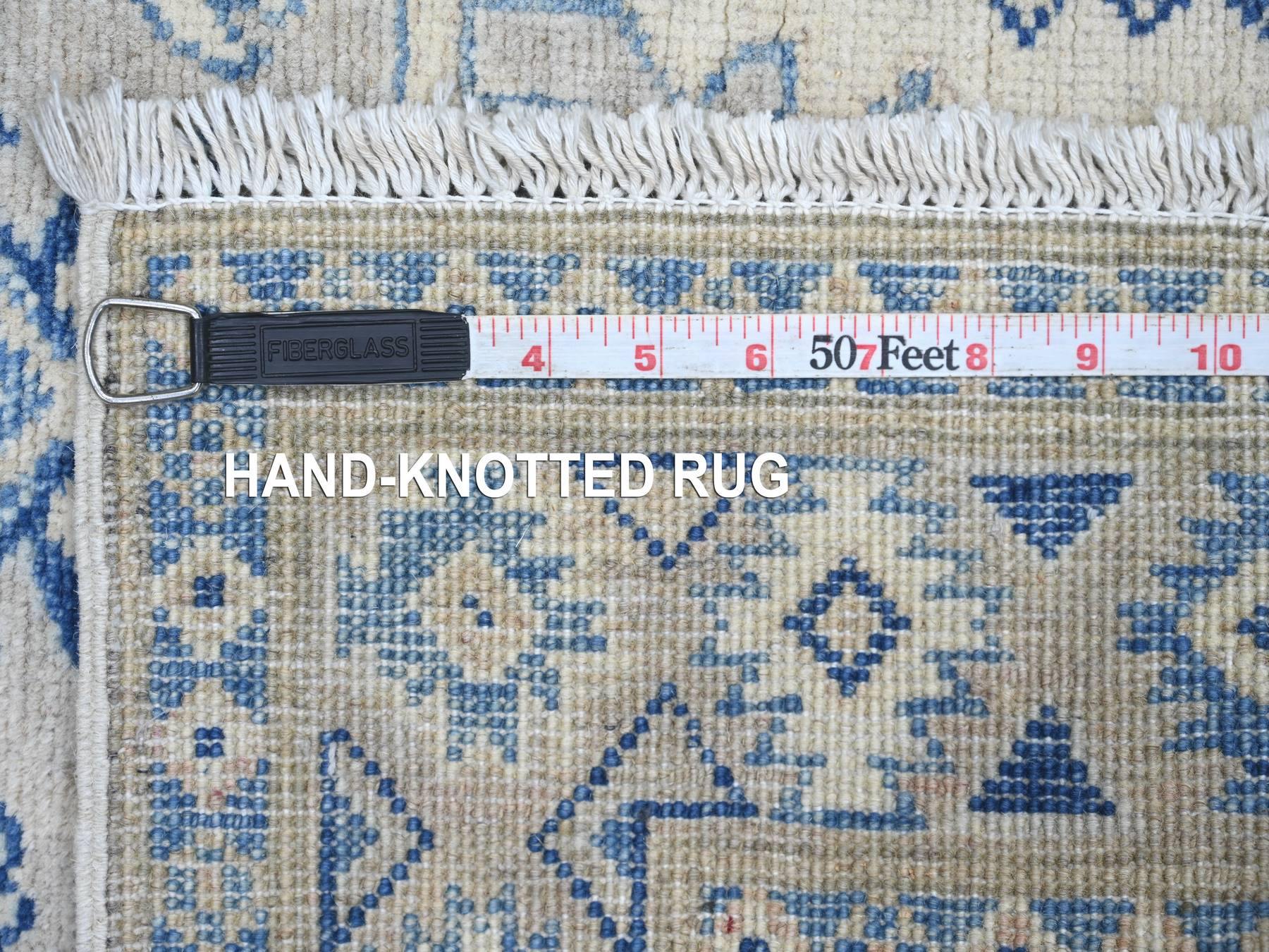 Kazak Kazak hand-knotted wool rug in Ivory & Gray, 3' x 4'9" — SKU O021808 (view 6)