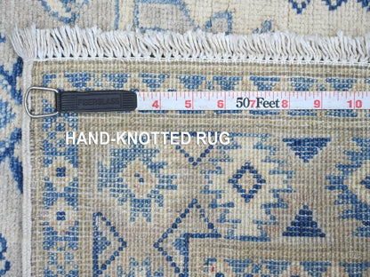 Kazak Kazak hand-knotted wool rug in Ivory & Gray, 3' x 4'9" — SKU O021808 (view 6)