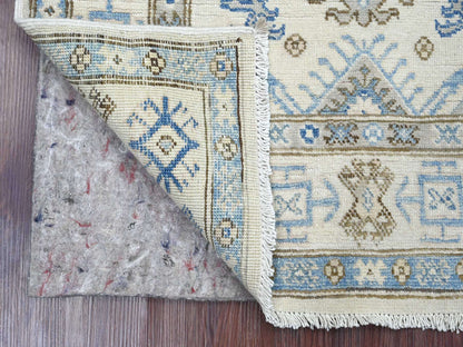 Kazak Kazak hand-knotted wool rug in Ivory, 2'10" x 4'8" — SKU O021809 (view 2)
