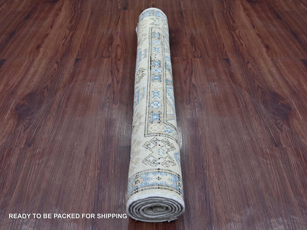 Kazak Kazak hand-knotted wool rug in Ivory, 2'10" x 4'8" — SKU O021809 (view 4)