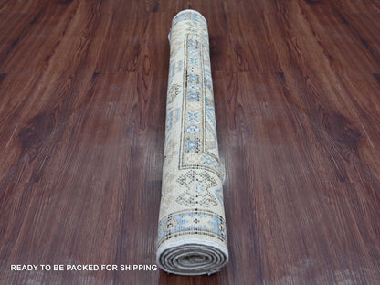 Kazak Kazak hand-knotted wool rug in Ivory, 2'10" x 4'8" — SKU O021809 (view 4)