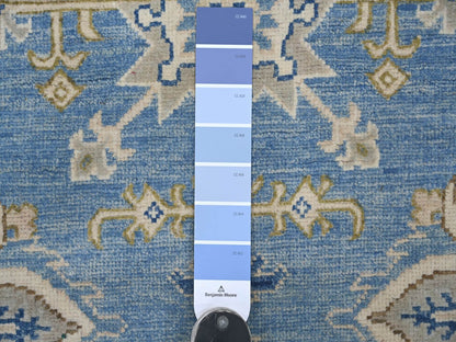 Blue 3'1" x 4'11" Kazak Hand knotted Wool Rug - Sku: O021810