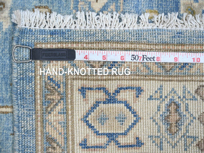 Blue 3'1" x 4'11" Kazak Hand knotted Wool Rug - Sku: O021810