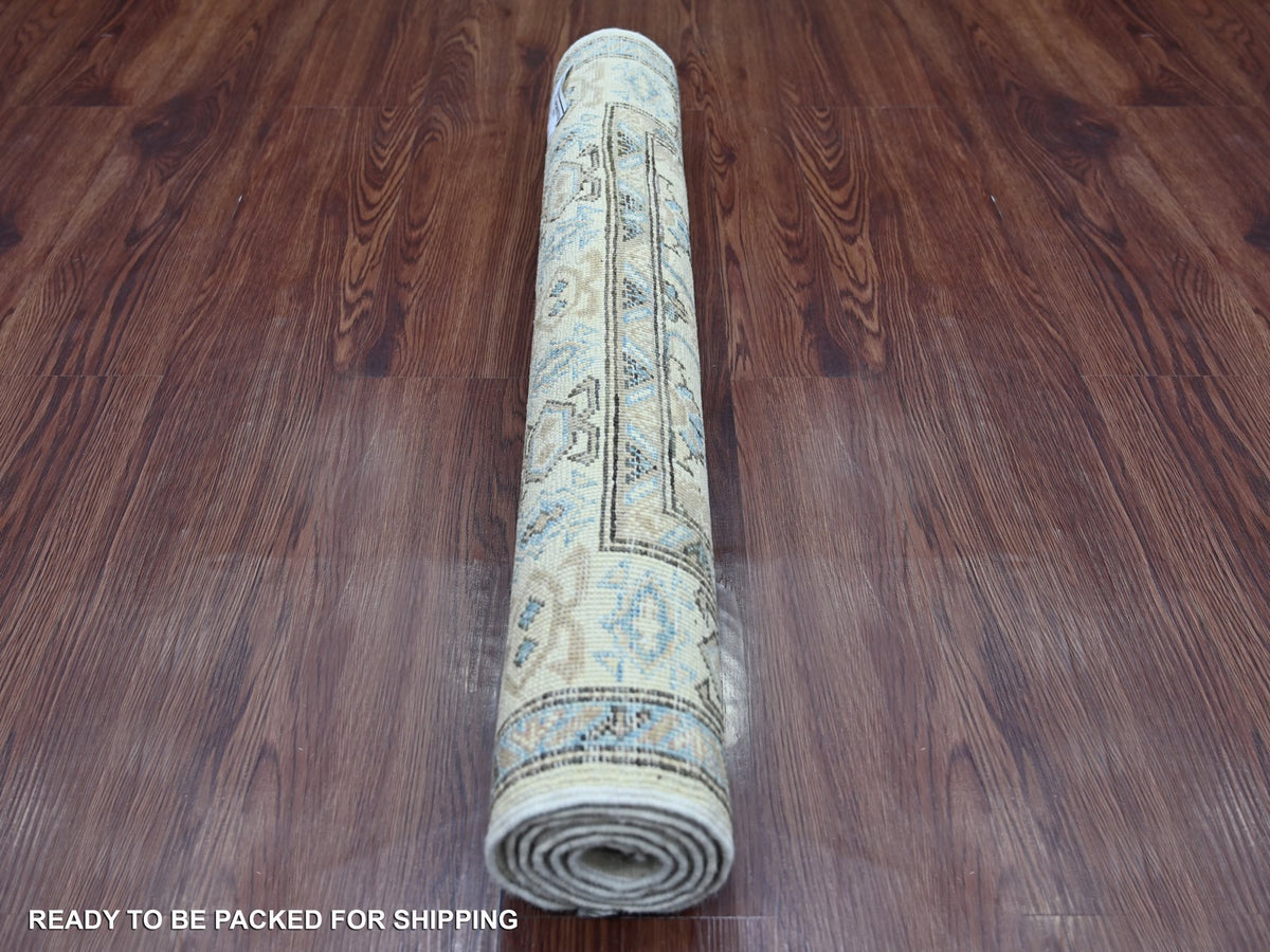 Kazak Kazak hand-knotted wool rug in Ivory, 2'10" x 4'8" — SKU O021811 (view 4)