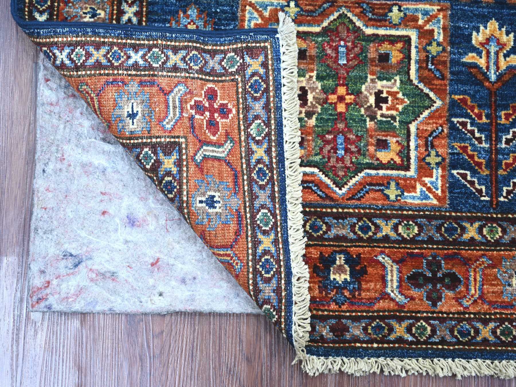 Blue 2'9" x 4'1" Tribal & Geometric Hand knotted Wool Rug - Sku: O021822