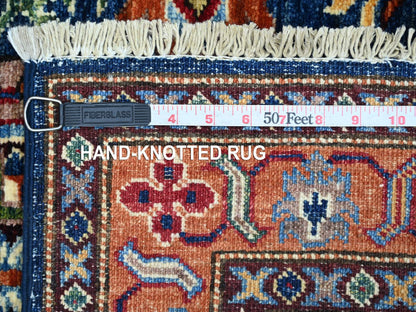 Blue 2'9" x 4'1" Tribal & Geometric Hand knotted Wool Rug - Sku: O021822