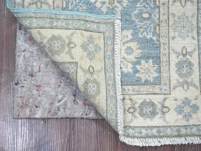 Blue 2'0" x 5'11" Kazak Hand knotted Wool Rug - Sku: O021834