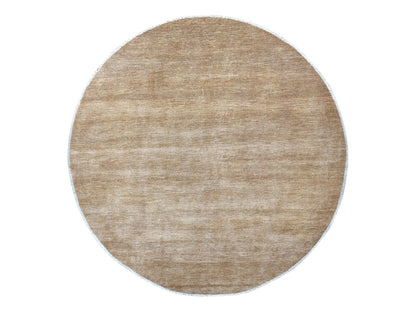 Brown 9'8" x 9'9" Modern and Contemporary Hand knotted Wool Rug - Sku: O021835