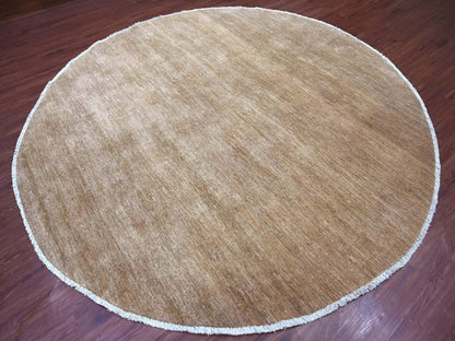 Brown 9'8" x 9'9" Modern and Contemporary Hand knotted Wool Rug - Sku: O021835