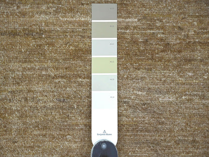 Brown 9'8" x 9'9" Modern and Contemporary Hand knotted Wool Rug - Sku: O021835