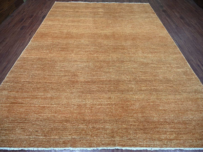 Brown 8'11" x 11'7" Modern and Contemporary Hand knotted Wool Rug - Sku: O021836