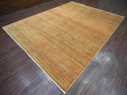 Brown 8'11" x 11'7" Modern and Contemporary Hand knotted Wool Rug - Sku: O021836