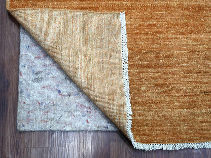 Brown 8'11" x 11'7" Modern and Contemporary Hand knotted Wool Rug - Sku: O021836
