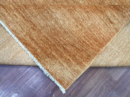 Brown 8'11" x 11'7" Modern and Contemporary Hand knotted Wool Rug - Sku: O021836