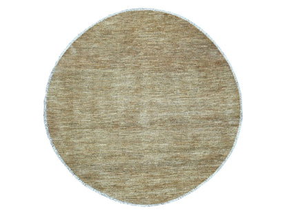 Brown 5'10" x 5'10" Modern and Contemporary Hand knotted Wool Rug - Sku: O021837
