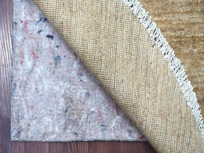 Brown 5'10" x 5'10" Modern and Contemporary Hand knotted Wool Rug - Sku: O021837