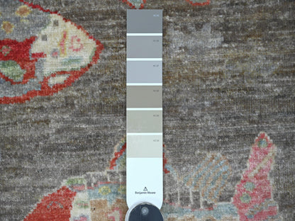 Brown 2'10" x 4'9" Modern and Contemporary Hand knotted Wool Rug - Sku: O021839