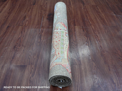 Brown 2'10" x 4'9" Modern and Contemporary Hand knotted Wool Rug - Sku: O021839