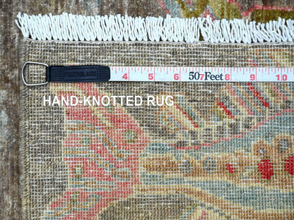 Brown 2'0" x 2'9" Modern and Contemporary Hand knotted Wool Rug - Sku: O021845