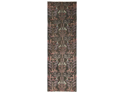 Brown 2'9" x 8'8" Vintage Hand knotted Wool Rug - Sku: O02184