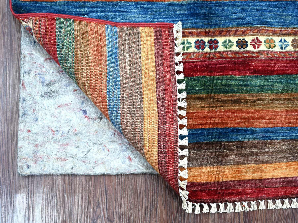 Kazak Tribal & Geometric hand-knotted wool rug in Multicolored, 2'9" x 3'8" — SKU O021850 (view 2)