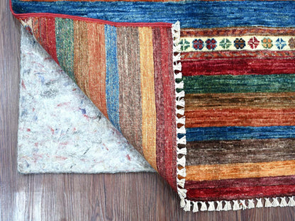 Kazak Tribal & Geometric hand-knotted wool rug in Multicolored, 2'9" x 3'8" — SKU O021850 (view 2)