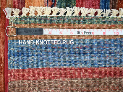 Kazak Tribal & Geometric hand-knotted wool rug in Multicolored, 2'9" x 3'8" — SKU O021850 (view 6)