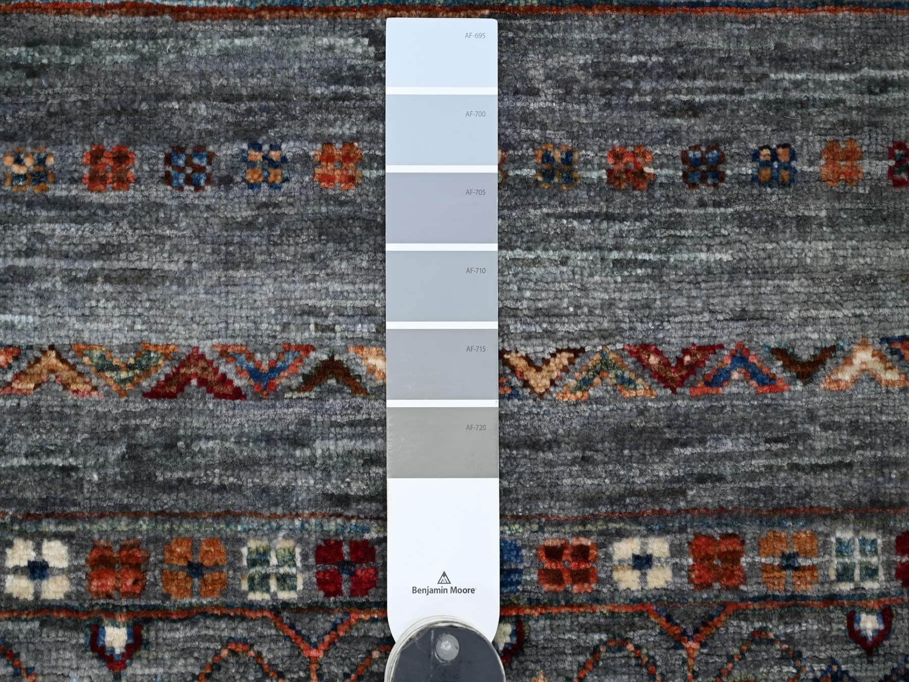 Kazak Tribal & Geometric hand-knotted wool rug in Gray, 2'11" x 4'3" — SKU O021851 (view 3)