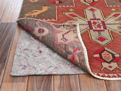 Brown 2'10" x 8'10" Vintage Hand knotted Wool Rug - Sku: O02185