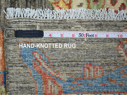 Brown 2'11" x 4'11" Modern and Contemporary Hand knotted Wool Rug - Sku: O021861