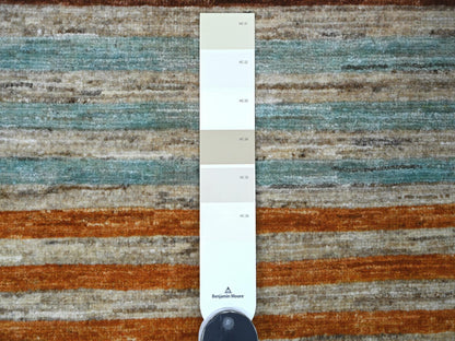 Kazak Tribal & Geometric hand-knotted wool runner in Multicolored, 2'7" x 8'6" — SKU O021866 (view 3)