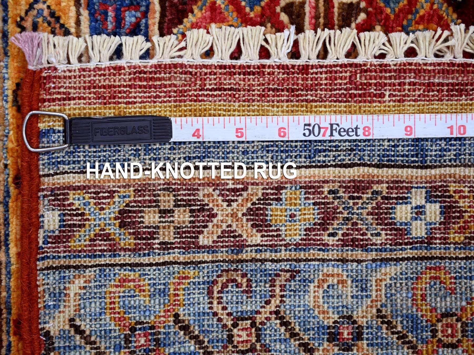 Kazak Tribal & Geometric hand-knotted wool runner in Multicolored, 2'10" x 8'1" — SKU O021868 (view 6)