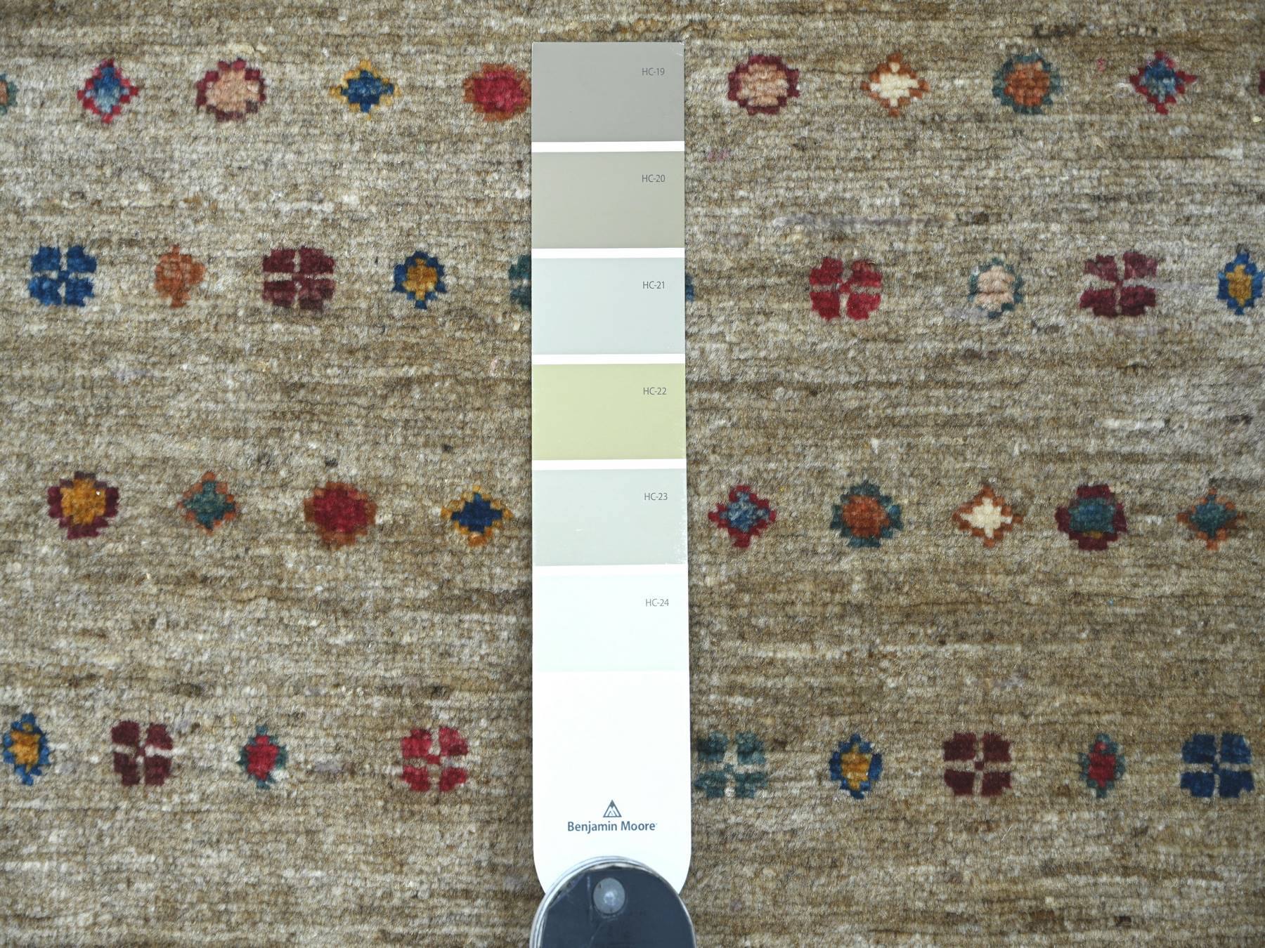 Kazak Tribal & Geometric hand-knotted wool runner in Gray, 2'6" x 5'6" — SKU O021871 (view 3)