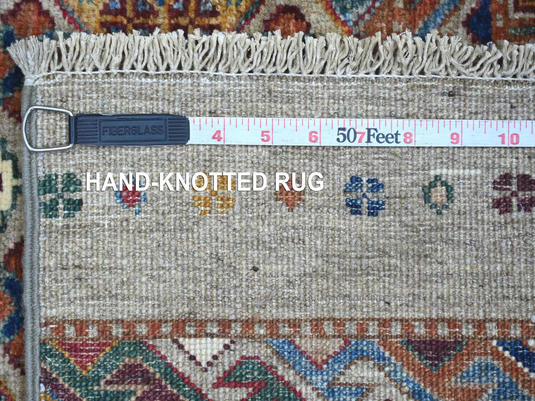 Kazak Tribal & Geometric hand-knotted wool runner in Gray, 2'6" x 5'6" — SKU O021871 (view 6)