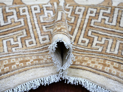 Khotan Khotan hand-knotted wool rug in Ivory & Brown, 9'11" x 13'10" — SKU O021880 (view 5)