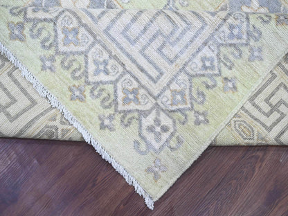 Green 8'11" x 11'8" Khotan and Samarkand Hand knotted Wool Rug - Sku: O021882